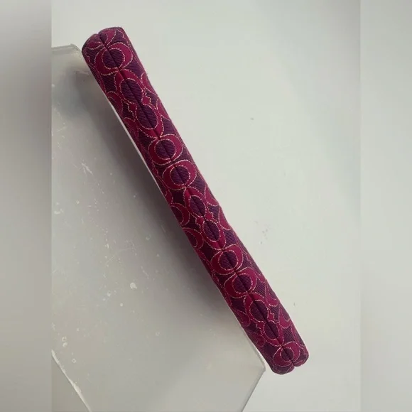 COACH F50282 Poppy Pink - Purple Wristlet - Wallet - Signature C Jacquard - Picture 8 of 8